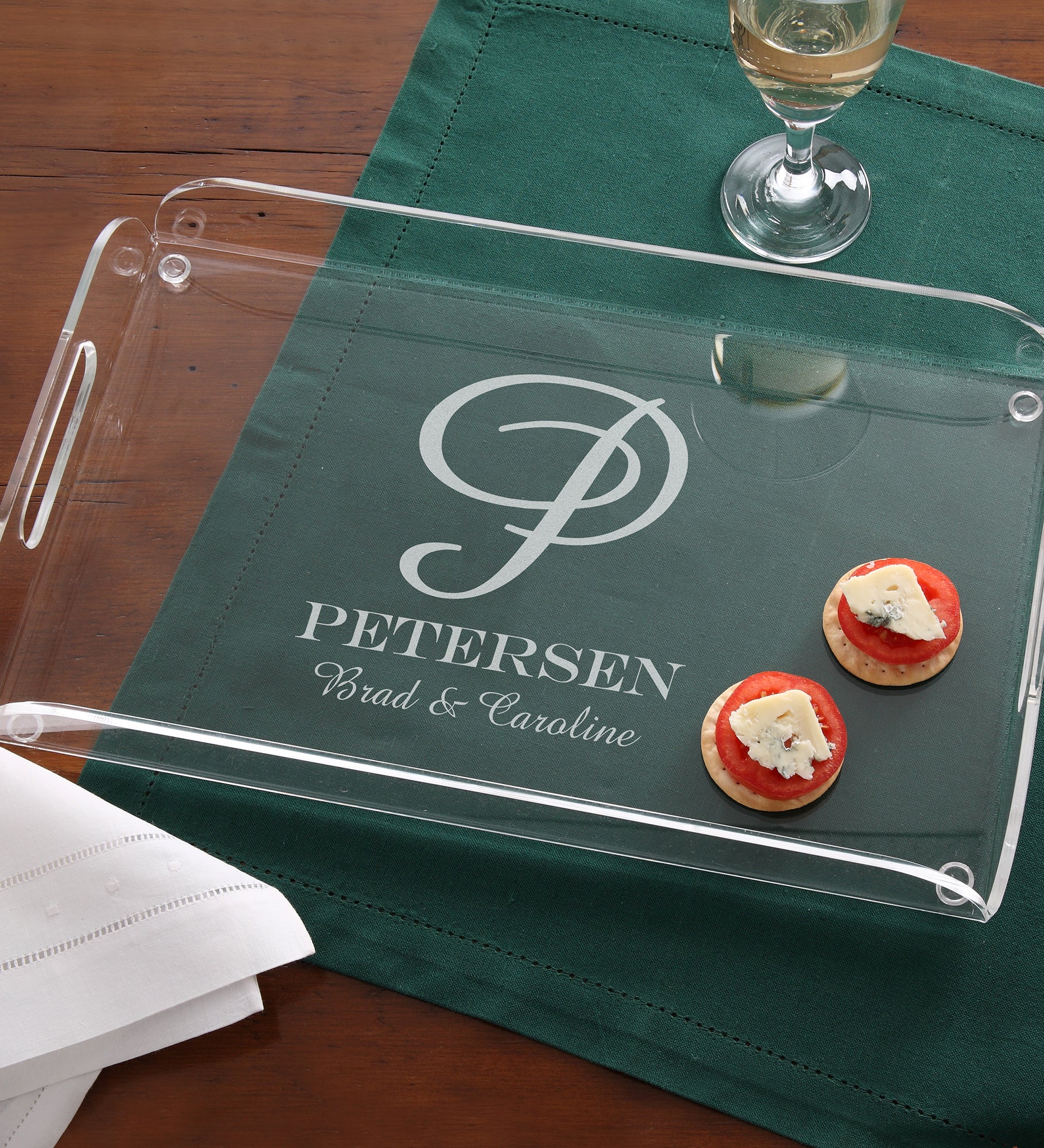 Our Monogram Personalized Acrylic Serving Tray
